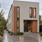 Casa Linia 130 – proiect pentru teren îngust – vedere fațadă principală