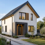 Casa Nova 100 – casă cu etaj de 100 mp – vedere fațadă principală